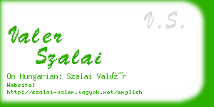 valer szalai business card